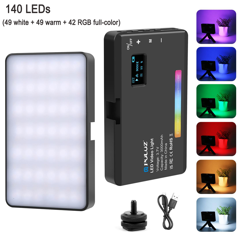 Photography Lighting Types - PULUZ Pocket Light 140 LEDs RGB