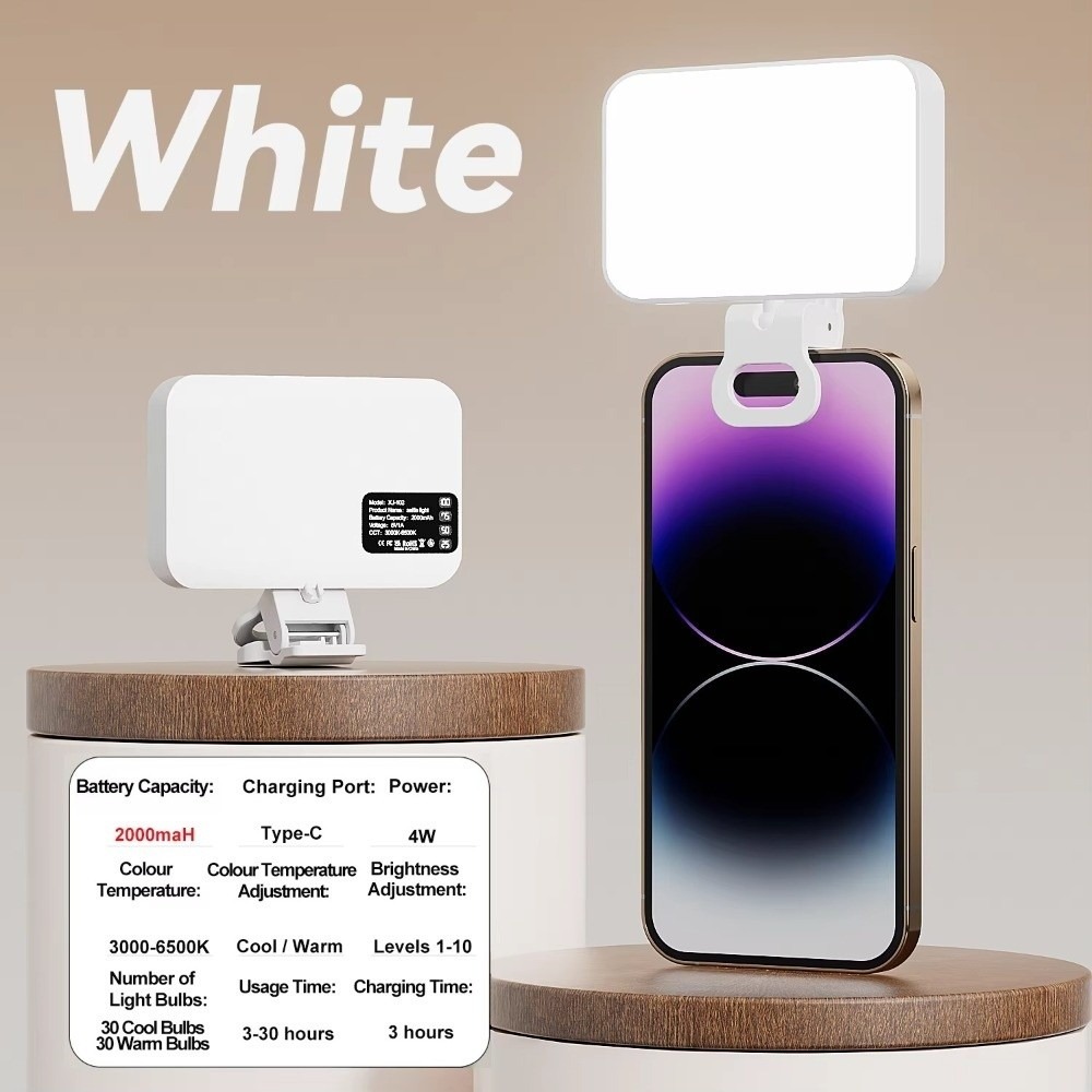 Photography Using Lighting - 800/1000mAh LED Selfie Light USB Rechargeable