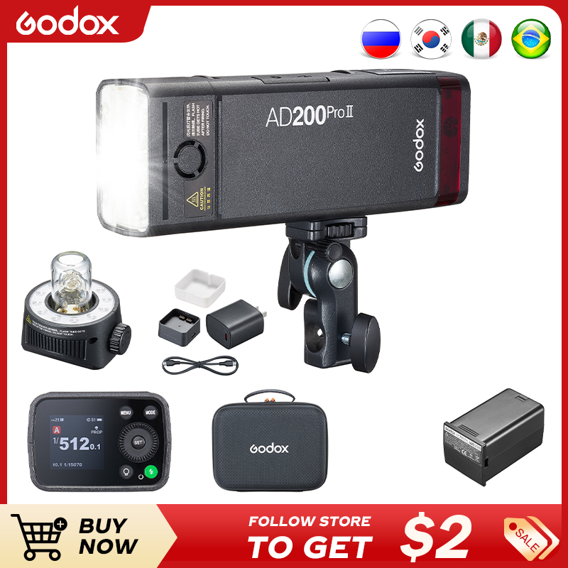 Godox AD200ProII  TTL 2.4G Wir - огляд і ціна Photography Lighting Wireless