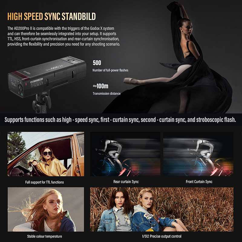 Godox AD200ProII  TTL 2.4G Wir - огляд і ціна Photography Lighting Wireless