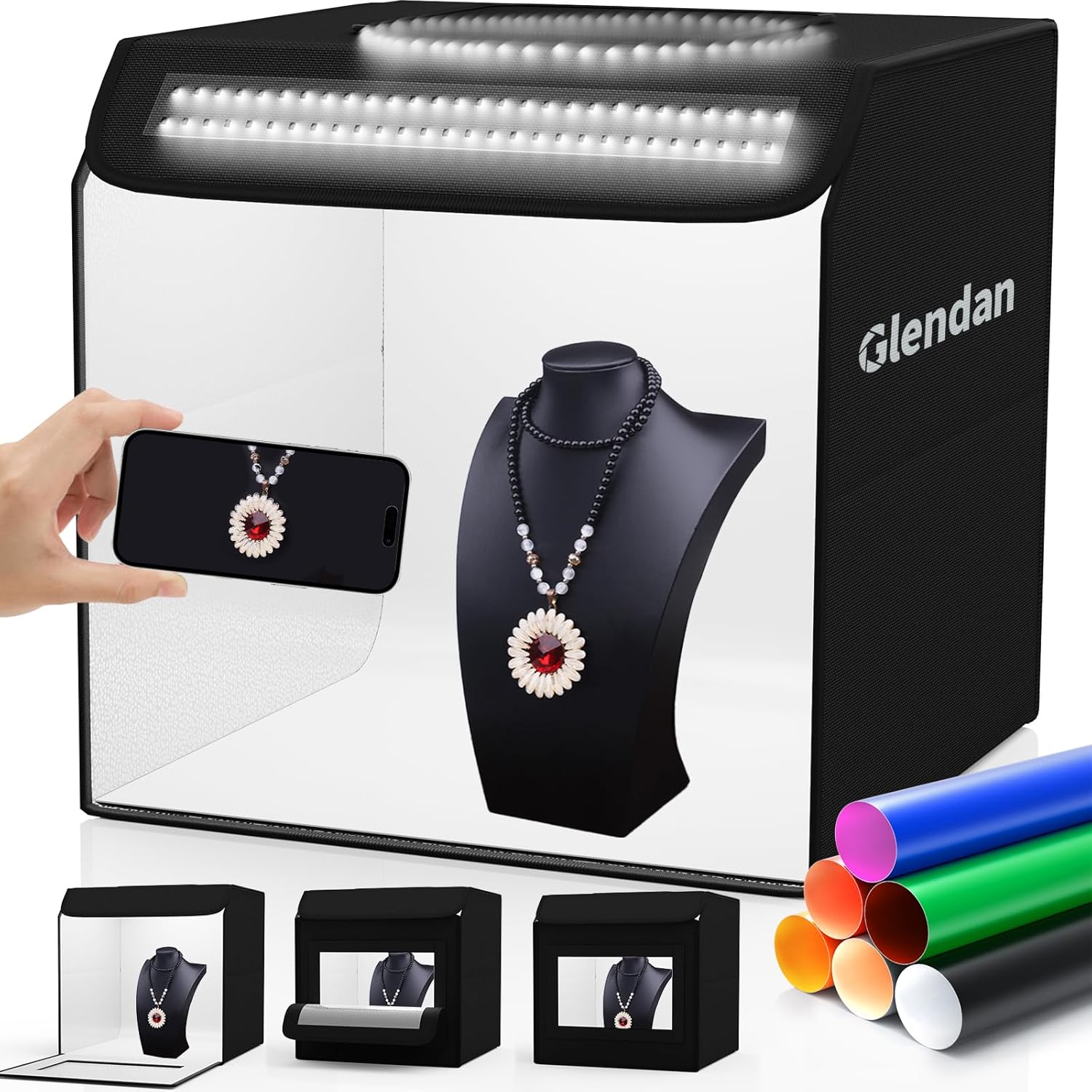 16x16 Portable Photo Box with  - огляд і ціна Photography Lighting For Jewelry