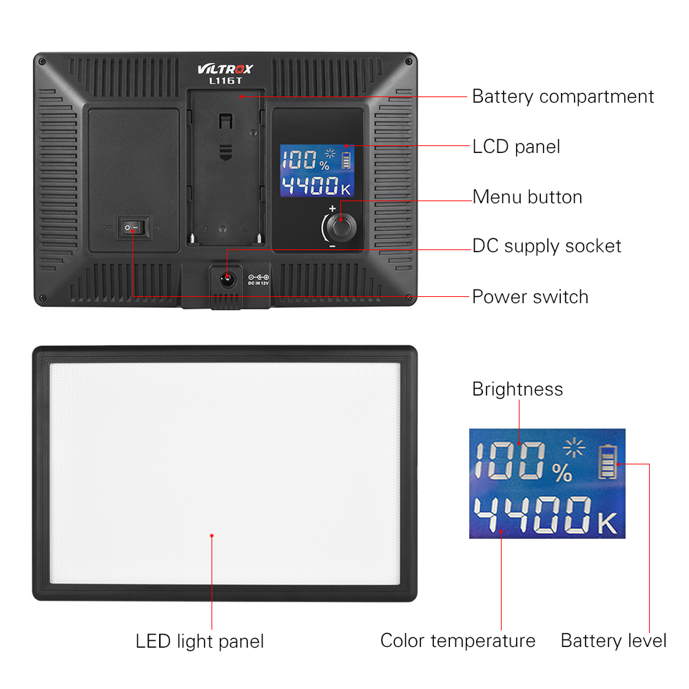 Viltrox L116T/L132T Camera Lig - огляд і ціна Photography Lighting Wireless
