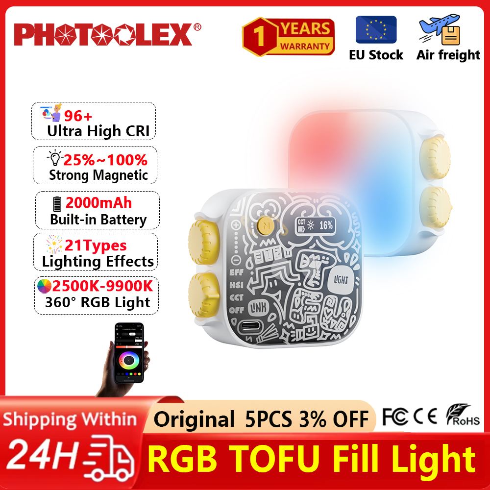 PHOTOOLEX Mini RGB Video Light - огляд і ціна Photography Lighting Types