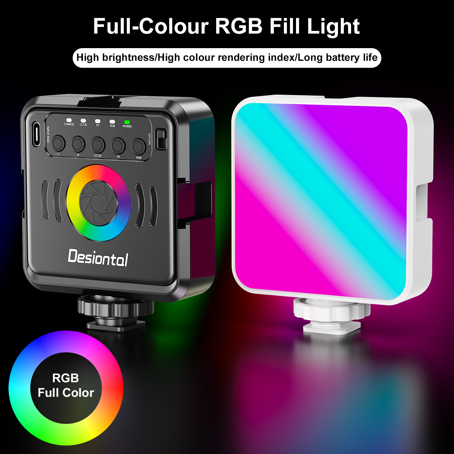 Desiontal X2 Portable RGB Phot - огляд і ціна Photography Lighting Types