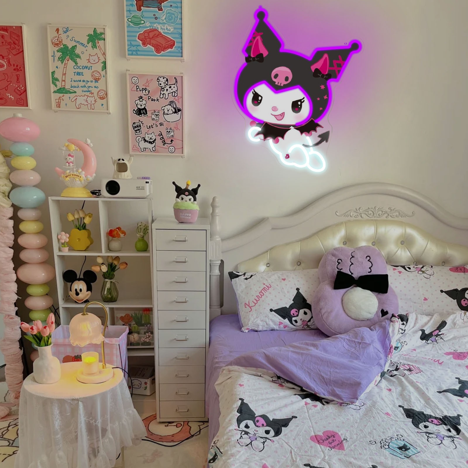 Kuromi LED Neon Sign Purple Gl - огляд і ціна Photography Lighting Game