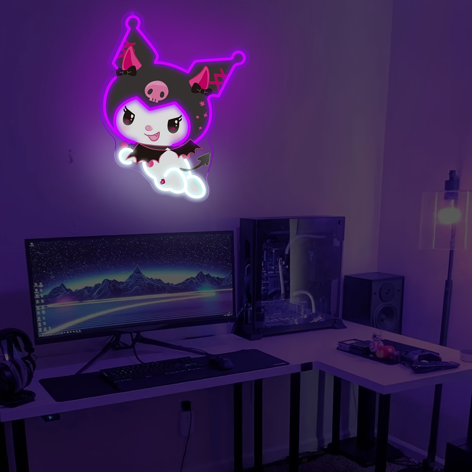 Kuromi LED Neon Sign Purple Gl - огляд і ціна Photography Lighting Game