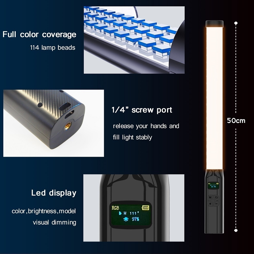 50CM RGB Stick Light Wand Ligh - огляд і ціна Photography Lighting Types