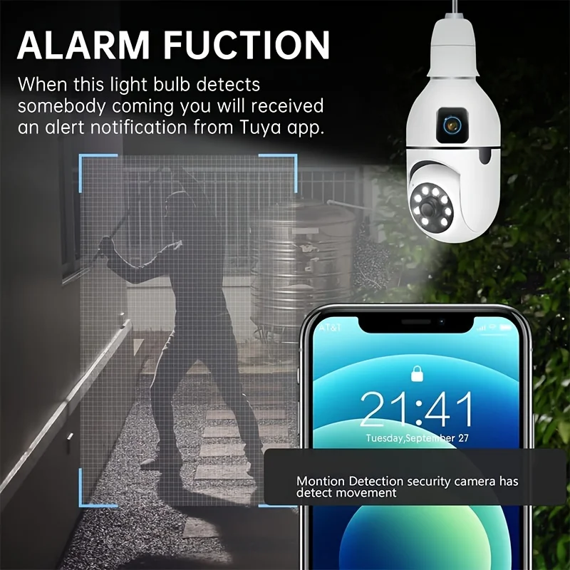 8MP WiFi IP Camera E27 Bulb Du - огляд і ціна Photography Lighting Wireless