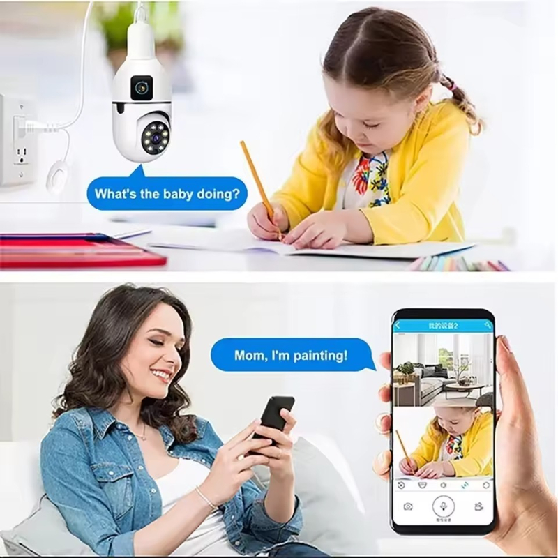 8MP WiFi IP Camera E27 Bulb Du - огляд і ціна Photography Lighting Wireless