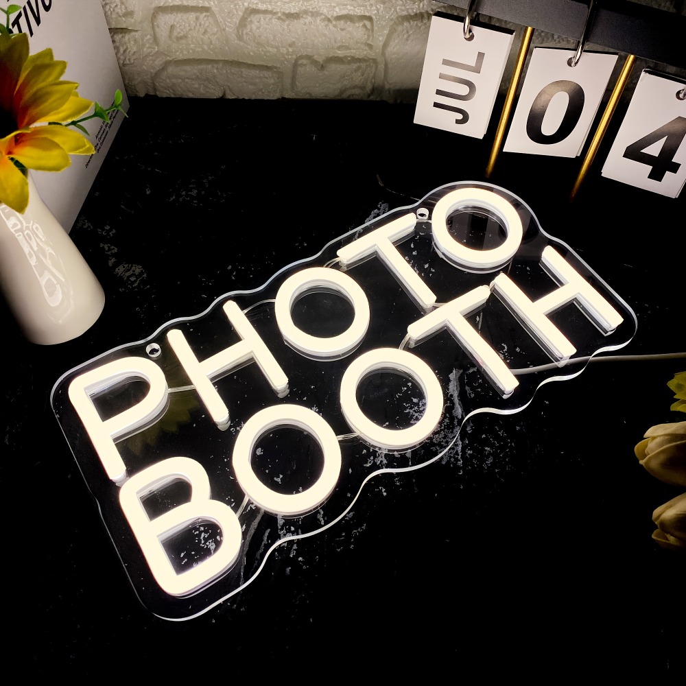 Photo Booth Neon Sign, Photo S - огляд і ціна Photography Lighting Wedding Reception