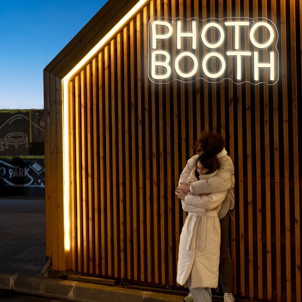 Photo Booth Neon Sign, Photo S - огляд і ціна Photography Lighting Wedding Reception