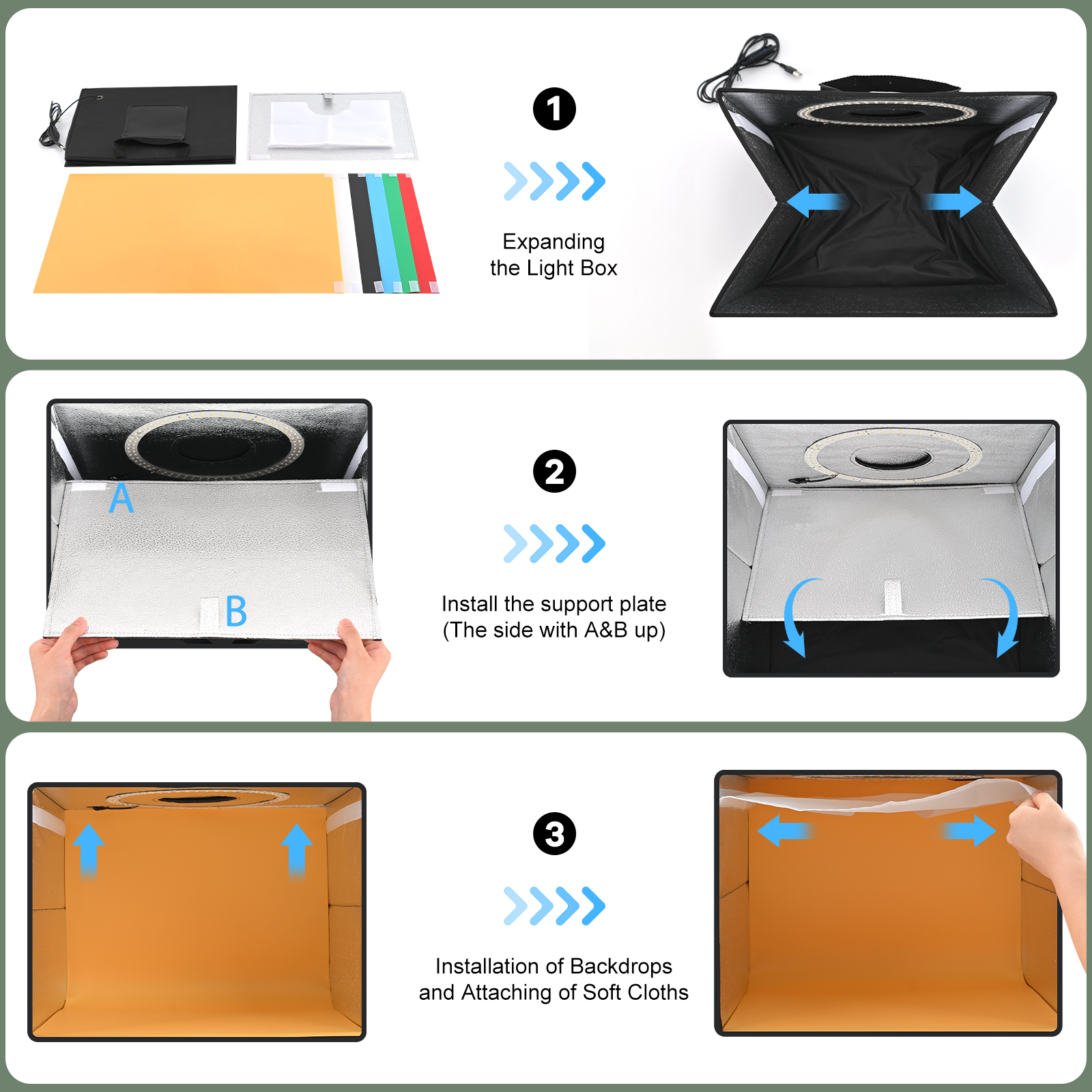 Lightdow Dimmable Photo Box LE - огляд і ціна Photography Lighting And Backdrop Kits