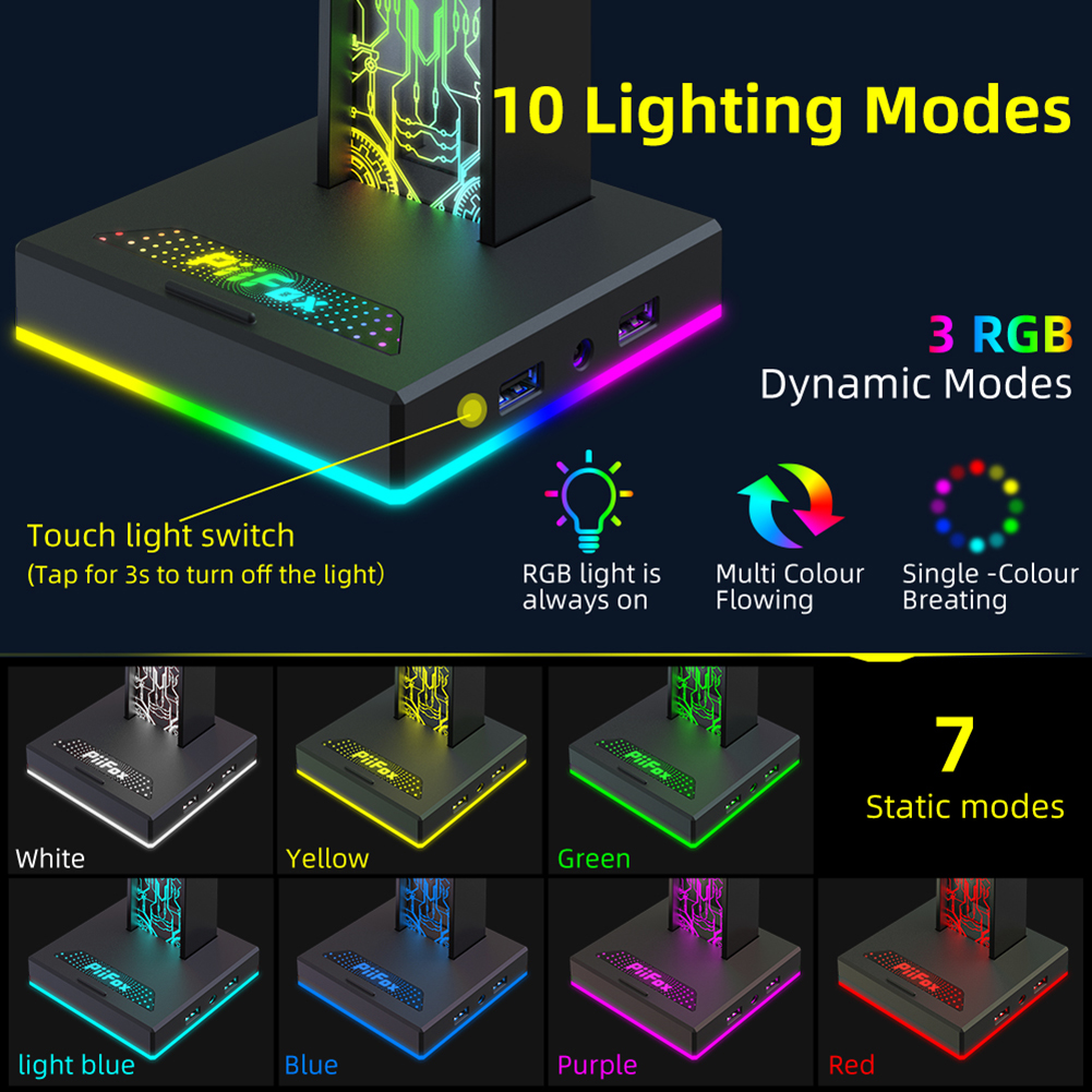 RGB Gaming Headphone Stand Dua - огляд і ціна Photography Lighting Game
