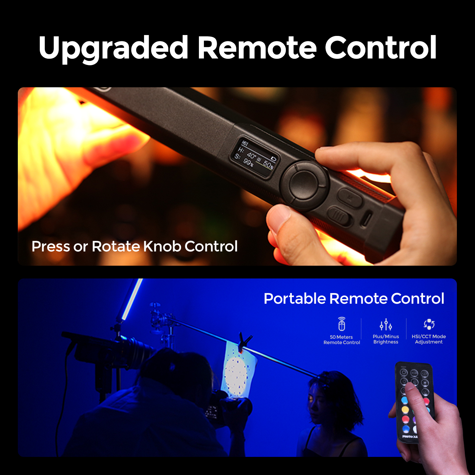 PHOTOLEX RGB Colorful Stick Li - огляд і ціна Photography Lighting Types