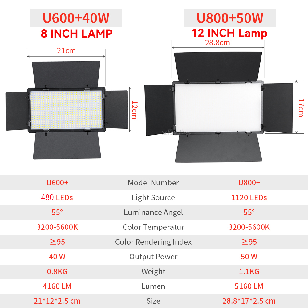 U800 U600 LED Photo Studio Vid - огляд і ціна Photography Lighting Wireless